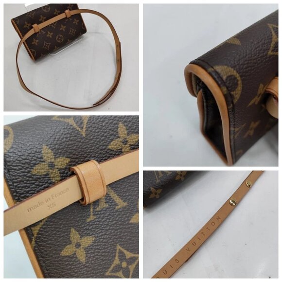 Louis Vuitton LV Shoulder Bag Pochette Florentine Brown Monogram 650-0710 - Picture 7 of 13